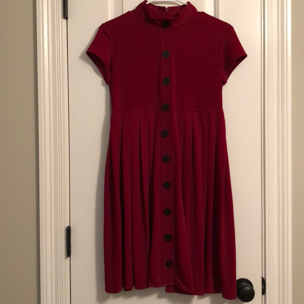 Petite Red London Times dress